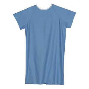 GOWN ADULT VELCRO CLOS BLUE XL 1EA